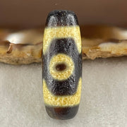 Natural Powerful Tibetan Old Oily Agate 3 Eyes Dzi Bead Heavenly Master (Tian Zhu) 三眼天诛 5.07g 28.8 by 10.8mm - Huangs Jadeite and Jewelry Pte Ltd