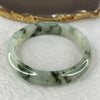 Rare Type A Semi Icy Light Green with Blueish Green Piao Hua Flora 55.53g Inner Diameter 58.3mm 13.9 by 7.6mm - Huangs Jadeite and Jewelry Pte Ltd
