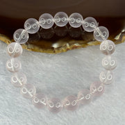 Natural Rose Quartz Beads Bracelet 天然玫瑰石英珠手链 32.27g 17.5cm 10.9mm 19 Beads - Huangs Jadeite and Jewelry Pte Ltd