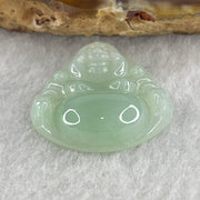 Certified Natural Type A Light Green Jadeite Milo Laughing Buddha Pendant 4.47g 21.7 by 23.3 by 6.0mm - Huangs Jadeite and Jewelry Pte Ltd