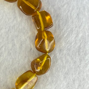 Natural Yellow Amber Fragments Bracelet 11.18g 18cm 15.4 by 10.2 by 8.1mm 15pcs - Huangs Jadeite and Jewelry Pte Ltd