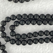 Natural Matt Black Gold King Amber Beads Necklace 天然黑金翁王琥珀项链 20.72g 72cm 6.9mm 108 Beads - Huangs Jadeite and Jewelry Pte Ltd