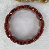Natural Carnelian Agate Bracelet 天然红玉髓玛瑙手链 for Balancing Mind Body Spirit, Removes Negativity, Restores Hope and Enthusiasm 52.37g 18cm 19.8 by 14.9 by 6.6mm 14 pcs - Huangs Jadeite and Jewelry Pte Ltd