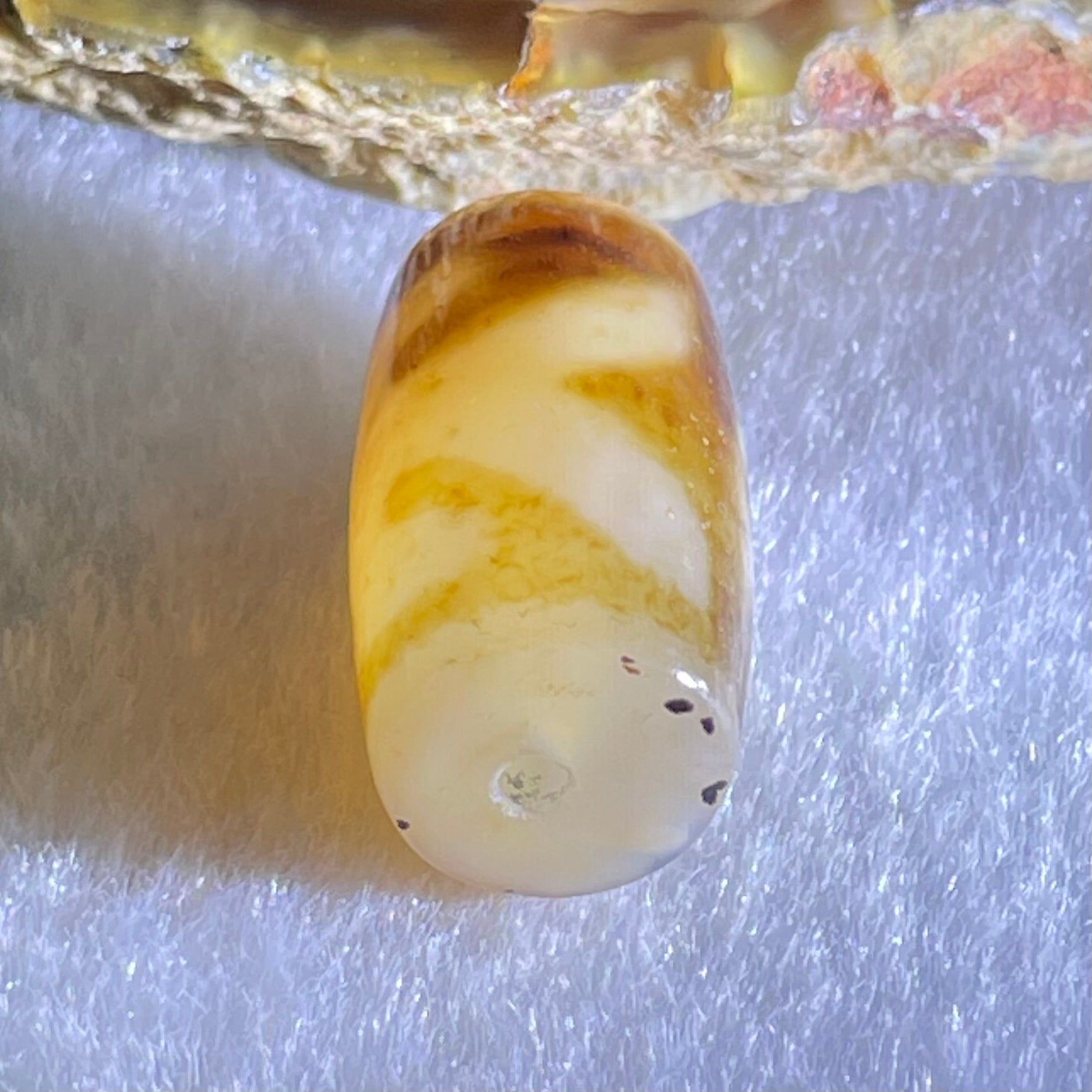 Natural Powerful Tibetan Old Oily Agate Patina Guiren Tairen Human Dzi Bead Totem Amulet Heavenly Master (Tian Zhu) 贵人天诛 4.73g 20.1 by 11.6mm - Huangs Jadeite and Jewelry Pte Ltd