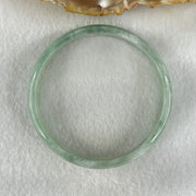 Type A Semi Icy Blueish Green Jadeite Bangle 24.80g Inner Diameter 52.6mm 12.6 by 4.4mm (Internal Lines) - Huangs Jadeite and Jewelry Pte Ltd