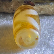 Natural Powerful Tibetan Old Oily Agate Patina Guiren Tairen Human Dzi Bead Totem Amulet Heavenly Master (Tian Zhu) 贵人天诛 4.74g 19.8 by 11.6mm - Huangs Jadeite and Jewelry Pte Ltd