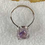 Natural Super 7 in S925 Sliver Ring (Adjustable Size) 4.25g 17.2 by 10.6 by 7.8mm - Huangs Jadeite and Jewelry Pte Ltd