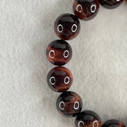 Natural Red Tiger's Eye Quartz Beads Bracelet 59.13g 16.5cm 14.2mm 15 Beads - Huangs Jadeite and Jewelry Pte Ltd