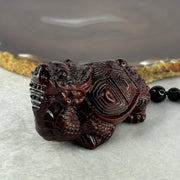 Natural African Rosewood Dragon Tortoise Handplay 天然非洲紫檀龙龟手把件 50.20g 60.8 by 36.6 by 40.0mm - Huangs Jadeite and Jewelry Pte Ltd