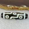 Natural Powerful Tibetan Old Oily Agate 9 Eyes Dzi Bead Heavenly Master (Tian Zhu) 九眼天诛 12.47g 48.7 by 13.4mm - Huangs Jadeite and Jewelry Pte Ltd