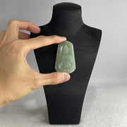 Natural Type A Jelly Light Green Jadeite Guan Yin on Lotus Flower Pendant 23.91g 55.0 by 34.1 by 7.5mm - Huangs Jadeite and Jewelry Pte Ltd