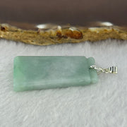 Type A Green and Lavender Jadeite Wu Shi Pai Pendant 9.11g 37.6 by 23.1 by 3.7mm - Huangs Jadeite and Jewelry Pte Ltd
