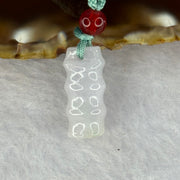 Type A Lavender Jadeite Bamboo Pendent 5.95g 27.4 by 14.6 by 4.5mm - Huangs Jadeite and Jewelry Pte Ltd