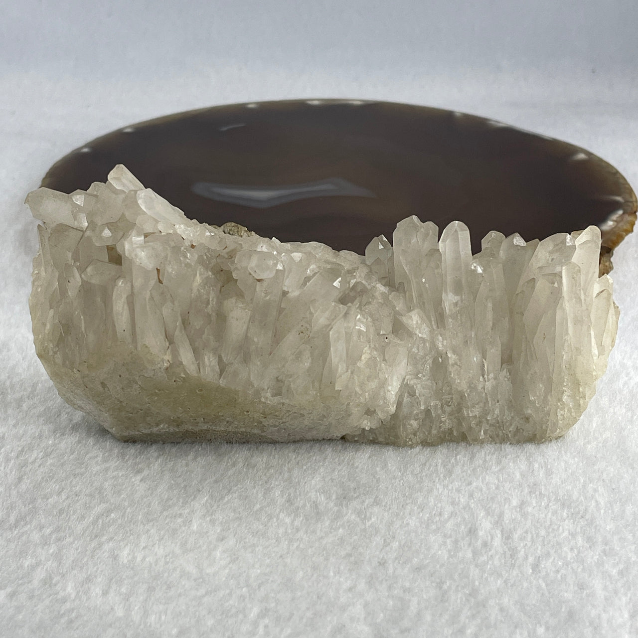 Natural Clear Quartz Crystal Cluster Display 286.5g 113.1 by 45.6 by 57.0mm