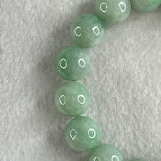 Type A Green Jadeite Beads Bracelet 60.01g 16.5cm 13.2mm 16 Beads - Huangs Jadeite and Jewelry Pte Ltd