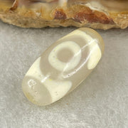 Natural Powerful Tibetan Old Oily Agate 3 Eyes Dzi Bead Heavenly Master (Tian Zhu) 三眼天诛 2.83g 19.9 by 10.0mm - Huangs Jadeite and Jewelry Pte Ltd