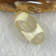 Natural Powerful Tibetan Old Oily Agate Tiger Tooth Daluo Dzi Bead Heavenly Master (Tian Zhu) 虎呀天诛 3.09g 20.2 by 10.3mm - Huangs Jadeite and Jewelry Pte Ltd