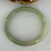 Type A Full Green Jadeite Oval Bangle Internal Diameter 55.4mm 11.9 by 6.5mm (Very Slight Fine Internal Lines) - Huangs Jadeite and Jewelry Pte Ltd