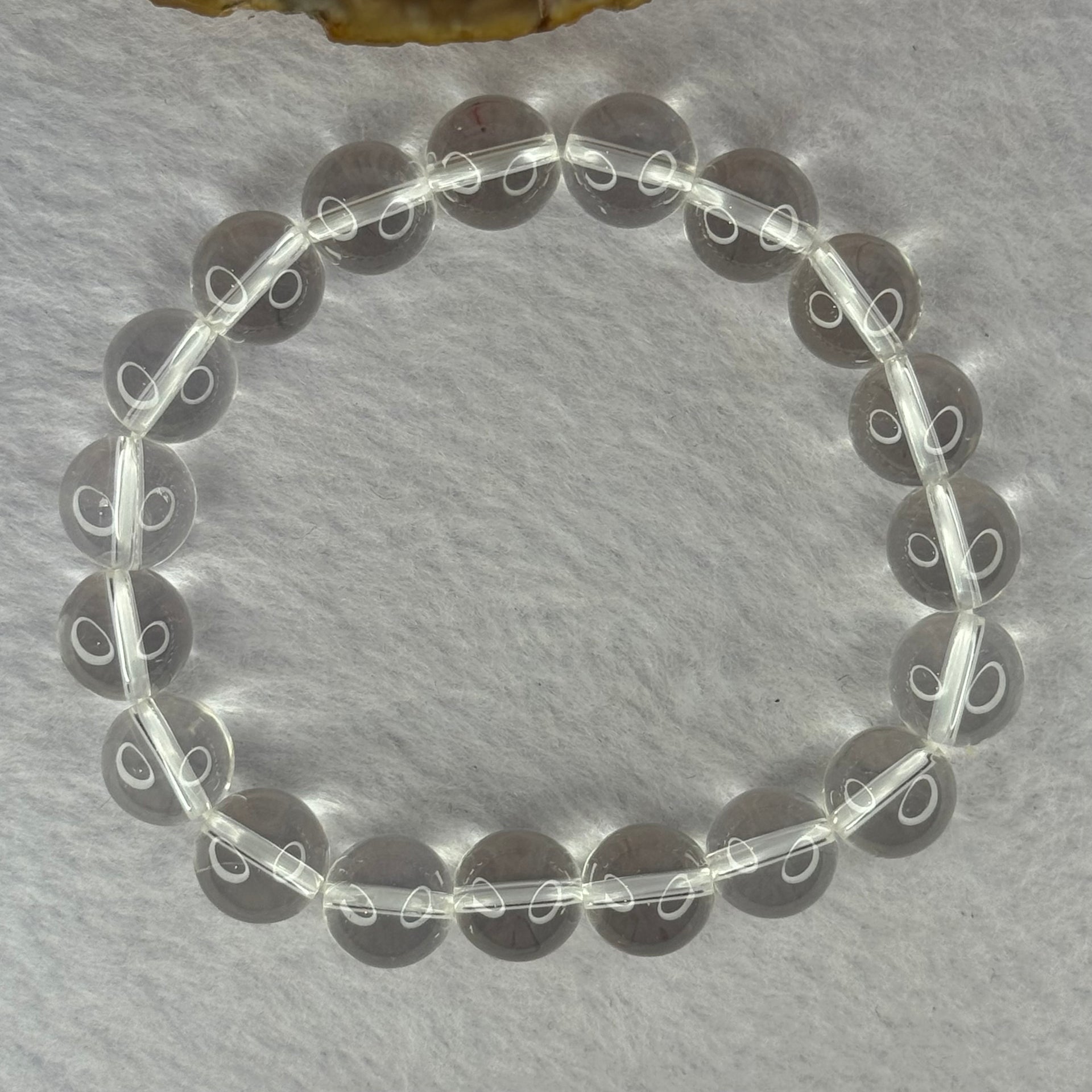 Natural Clear Quartz Bracelet 天然白水晶手链 30.79g 17cm 10.6mm 19 Beads - Huangs Jadeite and Jewelry Pte Ltd