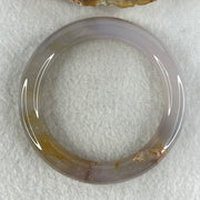 Natural Purple Flower Agate Full Round Bangle Set | (96.78g | 54.9mm ID | 12.2 x 10.0mm | Close to Perfect | Royal Blooming Grace & Spiritual Elevation Anchor, Feng Shui Blessing & Sovereign Fu Zhuo Stacking Bangle Set) - Huangs Jadeite and Jewelry Pte Ltd