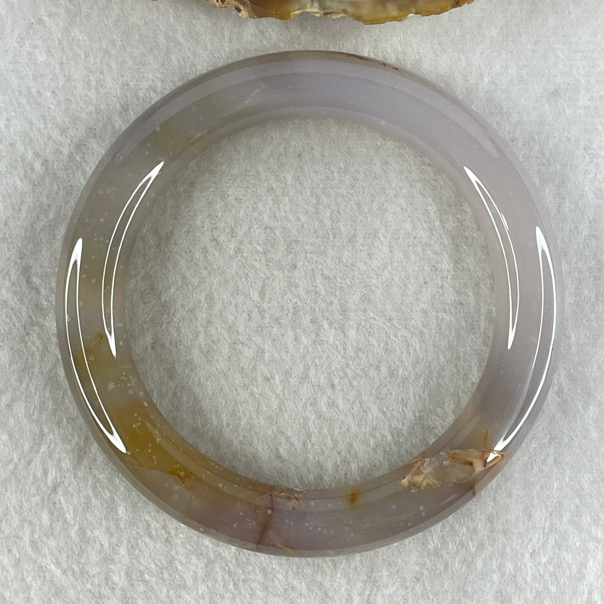 Natural Purple Flower Agate Full Round Bangle Set | (96.78g | 54.9mm ID | 12.2 x 10.0mm | Close to Perfect | Royal Blooming Grace & Spiritual Elevation Anchor, Feng Shui Blessing & Sovereign Fu Zhuo Stacking Bangle Set) - Huangs Jadeite and Jewelry Pte Ltd