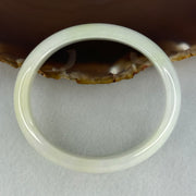 Type A Faint Lavender Green Jadeite Oval Bangle Internal Diameter 57.1mm 57.86g 17.3 by 6.9mm (Close to Perfect) - Huangs Jadeite and Jewelry Pte Ltd