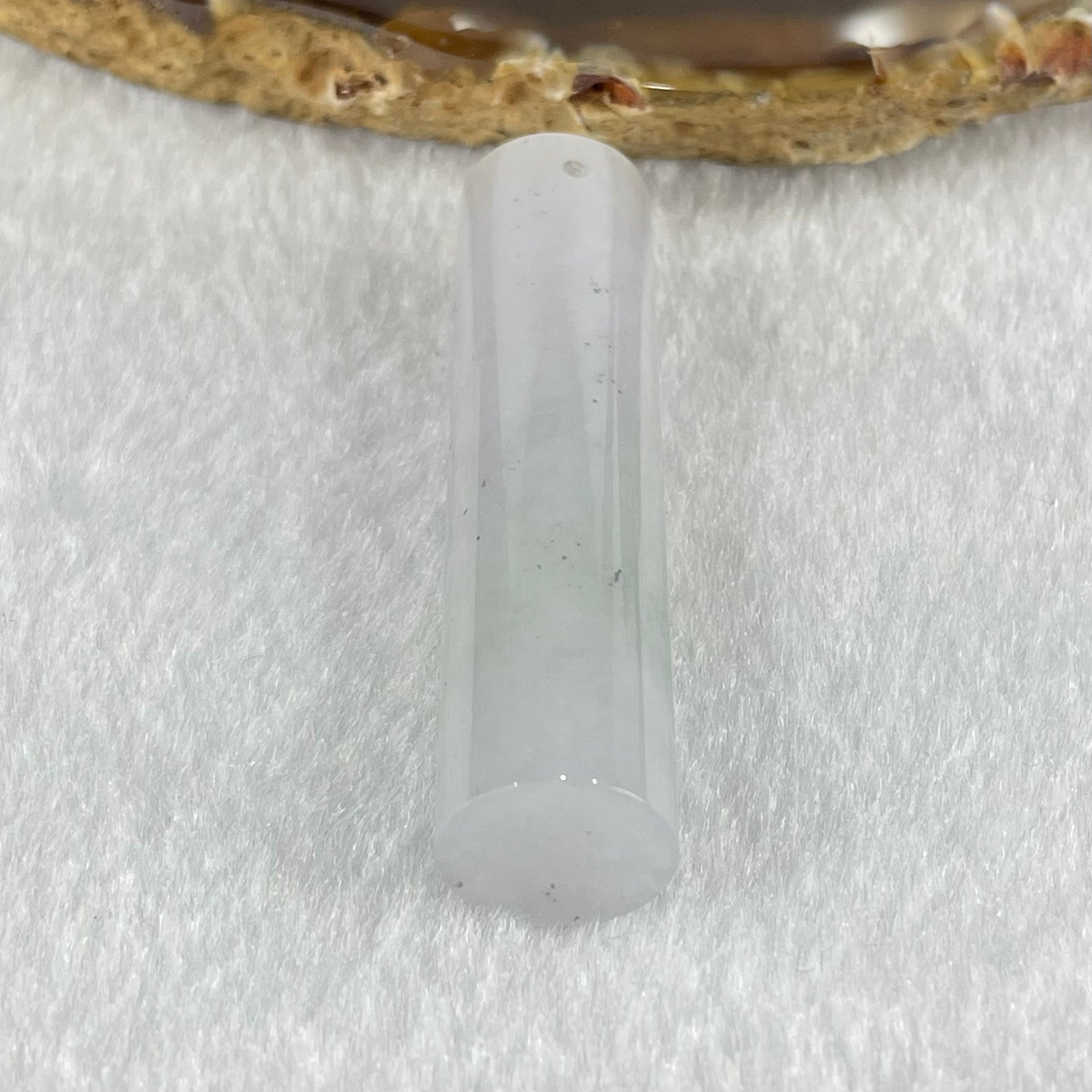 Type A Lavender with Wuji Grey Jadeite Pillar Pendant 20.30g 51.0 by 12.4mm - Huangs Jadeite and Jewelry Pte Ltd