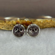 Good Grade Natural Super 7 S925 Silver Earrings 2.58g 9.1 by 5.5mm - Huangs Jadeite and Jewelry Pte Ltd