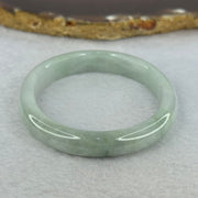 Type A Light Green Lavender Jadeite Oval Bangle 27.97g Internal Diameter 52.08mm 9.6 by 6.1mm (Very Slight External Rough) - Huangs Jadeite and Jewelry Pte Ltd