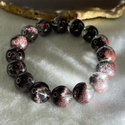 Good Grade Natural Red Phantom Quartz Beads Bracelet 49.21g 16.5cm 13.2mm 16 Beads - Huangs Jadeite and Jewelry Pte Ltd
