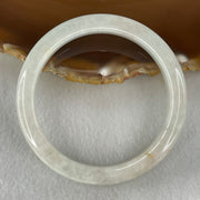 Type A Light Blueish Green Jadeite Bangle 33.37g  Internal Diameter 53.6mm 8.5 by 7.5mm (Very Slight External Rough and Very Slight Internal Line) - Huangs Jadeite and Jewelry Pte Ltd