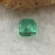 Natural Colombia Vivid Green Emerald (Beryl) Cut-Cornered Rectangle Step cut 0.49ct 4.6 by 4.4 by 2.9mm - Huangs Jadeite and Jewelry Pte Ltd