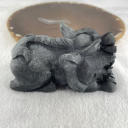 Rare Natural Tibetan Meteorite Tektite Pixiu Display 368.5g 93.0 by 58.7 by 44.8mm - Huangs Jadeite and Jewelry Pte Ltd