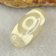 Natural Powerful Tibetan Old Oily Agate 3 Eyes Dzi Bead Heavenly Master (Tian Zhu) 三眼天诛 2.41g 19.3 by 9.4mm - Huangs Jadeite and Jewelry Pte Ltd