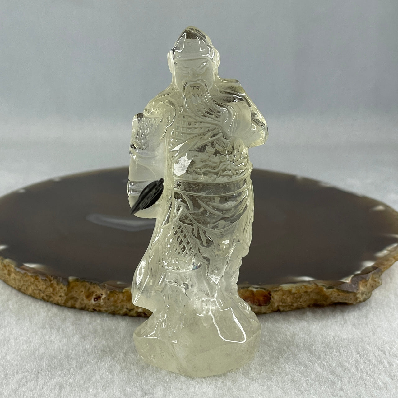 Natural Clear Quartz Guan Gong Display 116.3g 37.8 by 140.0 by 54.1mm - Huangs Jadeite and Jewelry Pte Ltd