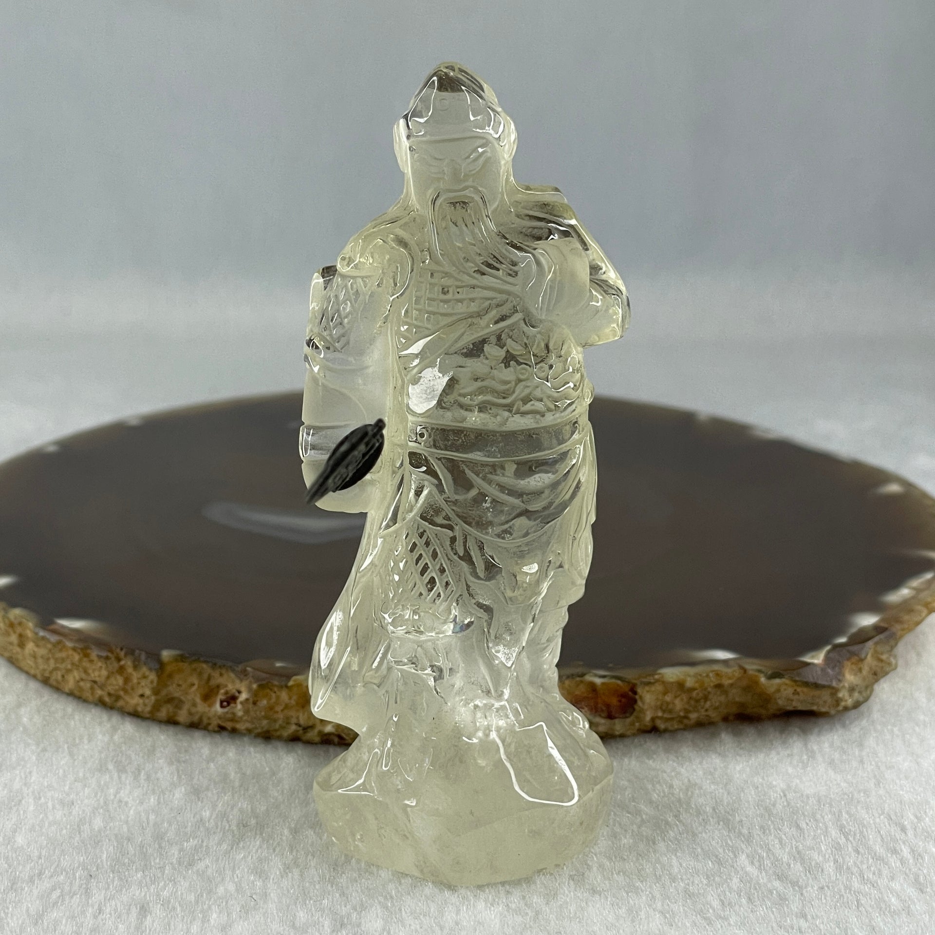 Natural Clear Quartz Guan Gong Display 116.3g 37.8 by 140.0 by 54.1mm - Huangs Jadeite and Jewelry Pte Ltd