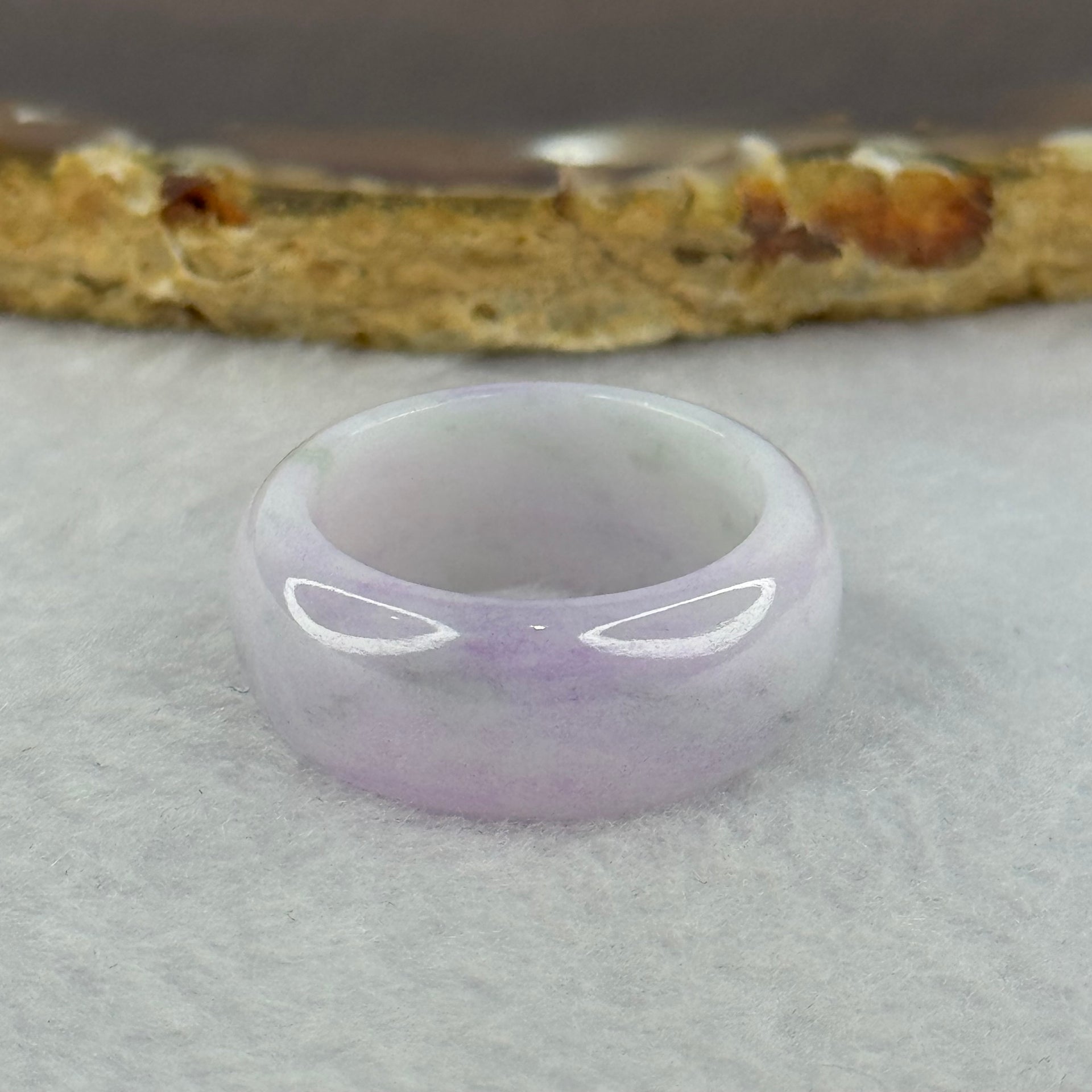 Type A Lavender Jadeite Ring 7.00g 10.2 by 3.6mm US9.5 HK21 - Huangs Jadeite and Jewelry Pte Ltd