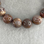 Natural Alashan Agate Greyish Pink Beads with Rat Charm Bracelet 39.00g 16.5cm 11.8mm 16Beads - Huangs Jadeite and Jewelry Pte Ltd