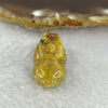 Above Average Grade Natural Golden Rutilated Quartz Pixiu Charm for Bracelet 天然金发水晶貔貅 6.14g 23.7 by 14.1 by 16.9mm - Huangs Jadeite and Jewelry Pte Ltd