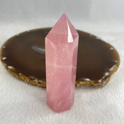 Natural Rose Quartz Tower Display 91.54g 90.0 by 27.0 by 23.1mm - Huangs Jadeite and Jewelry Pte Ltd