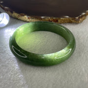 Certified Type A Green Jade Jadeite Bangle 274.22ct 54.84g Inner Diameter 58.05mm Thickness 13.3 by 7.8mm (Perfect) with NGI Cert - Huangs Jadeite and Jewelry Pte Ltd