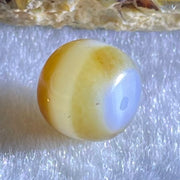 Natural Powerful Tibetan Old Oily Agate 1 Line Dzi Bead Heavenly Master (Tian Zhu) 1.96g 9.7 by 11.3mm - Huangs Jadeite and Jewelry Pte Ltd