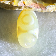 Natural Powerful Tibetan Old Oily Agate 3 Eyes Dzi Bead Heavenly Master (Tian Zhu) 三眼天诛 2.93g 20.0 by 10.2mm - Huangs Jadeite and Jewelry Pte Ltd