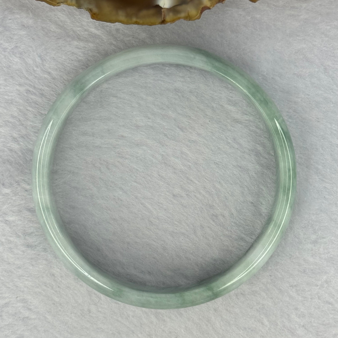 Type A Deep Green and Lavender Piao Hua Jadeite Bangle 27.61g Internal Diameter 52.4mm 12.6 by 5.5mm (Internal Line) - Huangs Jadeite and Jewelry Pte Ltd