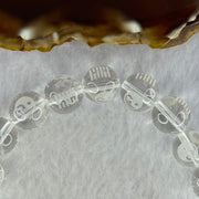 Natural Clear Quartz Beads with Inscription Bracelet 42.26g 17.5cm 12.3mm 17 Beads - Huangs Jadeite and Jewelry Pte Ltd