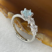 Natural Blue Aquamarine Ring 1.82g 4.6 by 3.5mm (Adjustable Size) - Huangs Jadeite and Jewelry Pte Ltd