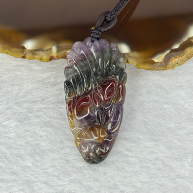 Natural Auralite 23 Nine Tail Fox Pendent 天然极光23九尾狐牌 10.91g 42.8 by 21.6 by 9.2mm
