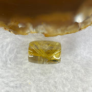 Good Grade Natural Golden Rutilated Quartz Crystal Lulu Tong Barrel 天然金顺发晶水晶露露通桶 
3.66g 15.2 by 11.5mm - Huangs Jadeite and Jewelry Pte Ltd