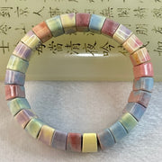 Natural Rainbow Gobi Agate Beads Bracelet 42.61g 15.5cm 16.3 by 6.7 by 7.6mm - Huangs Jadeite and Jewelry Pte Ltd