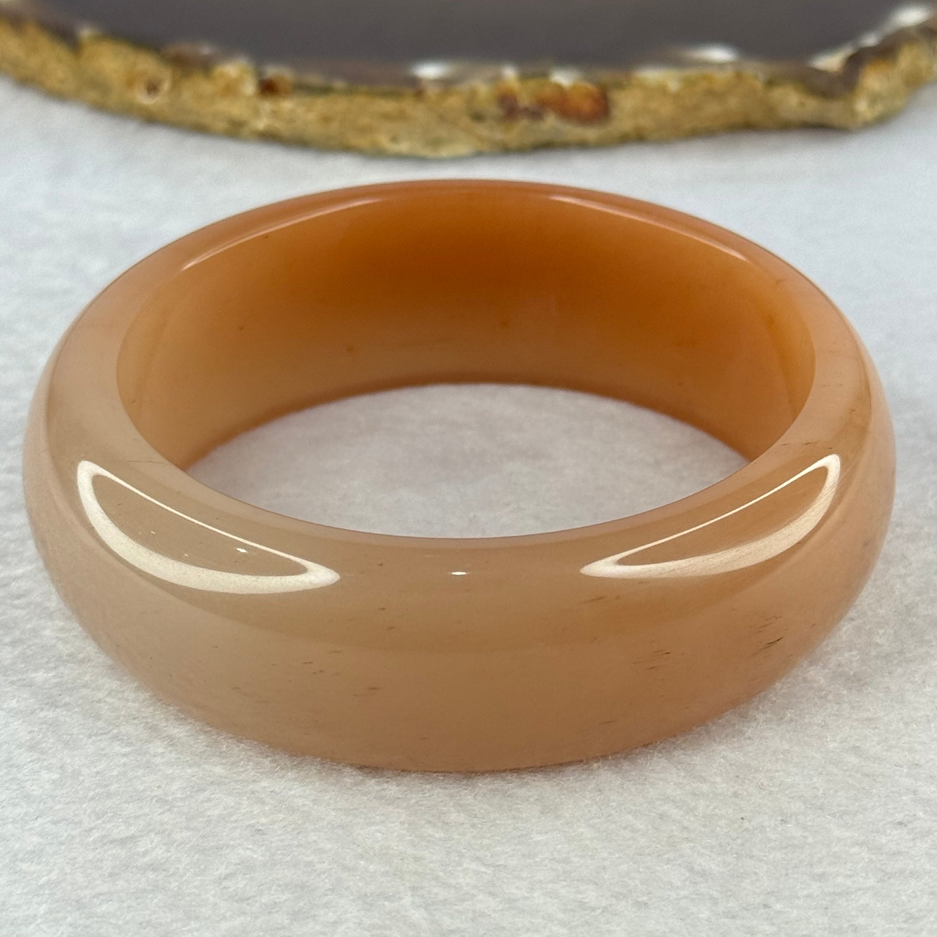 Beige Quartzite Jade Bangle 天山玉手镯 Internal Diameter 60.2mm 86.10g 21.8 by 8.8mm - Huangs Jadeite and Jewelry Pte Ltd
